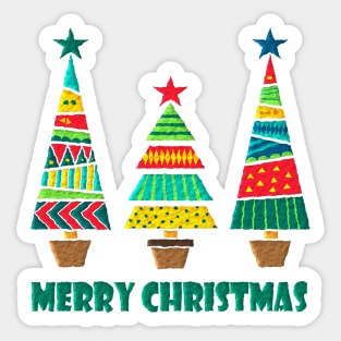 Festive Christmas Trees Sticker